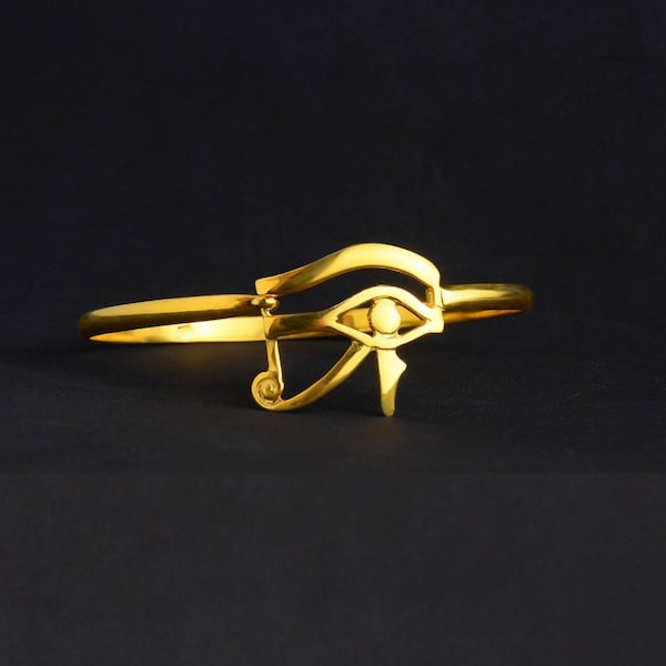 Bracelet Oeil d'Horus en or, 14k Or Vermeil sur argent sterling Oeil d'Horus Bracelet, Bracelet égyptien antique, Bijoux Oeil d'Horus.