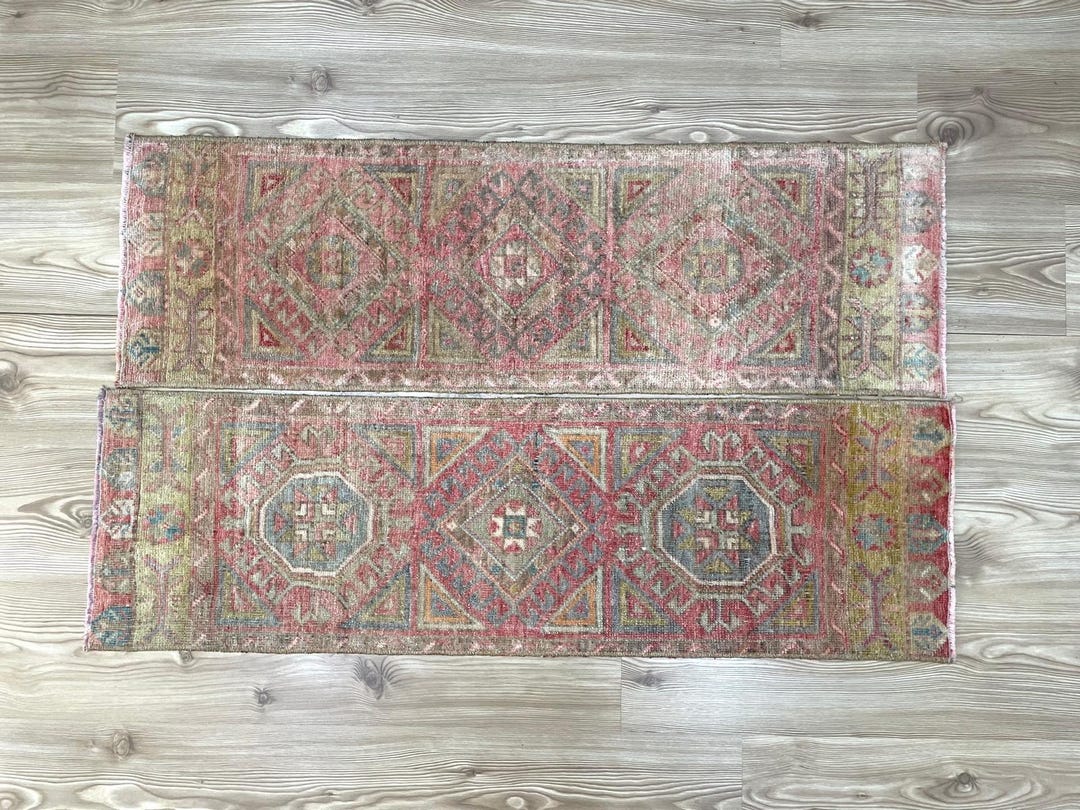 Muted Soft Colors Area Rug, Set of Two Rugs, Entry Area Rug, Accent ...