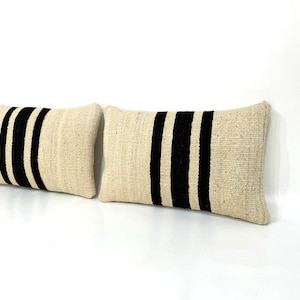 Federa per cuscino Kilim in lana vintage, coppia di federe per cuscini piccole, federa per cuscino in lana vintage con arazzo, cuscino da 25,4 x 40,6 cm, federa per cuscino in saldo