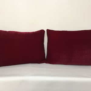 Pair of Velvet Kilim Pillow Covers: Handmade Bohemian Home Decor (14x20)