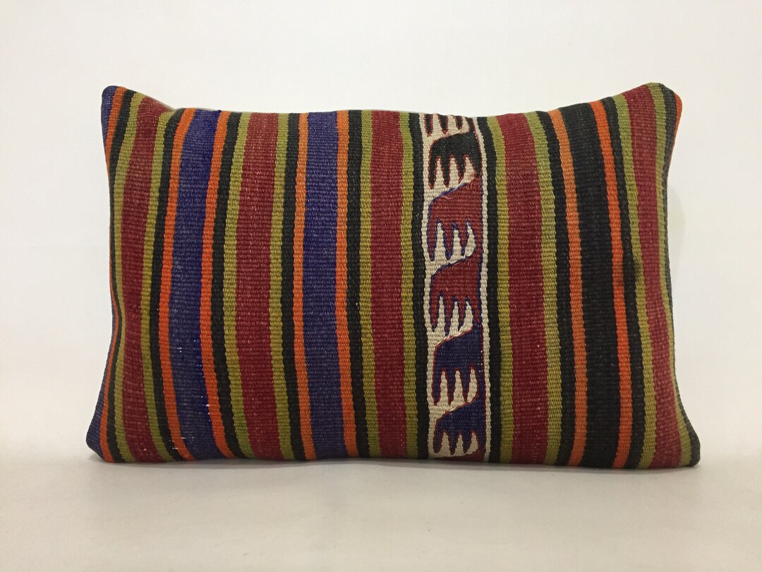 16 X 24 Kilim Pillow Cover Bolster Cushion Kilim Cushion Cover Ethnic