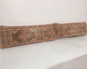 8x24 Organic Wool Kilim Lumbar Pillow Cover