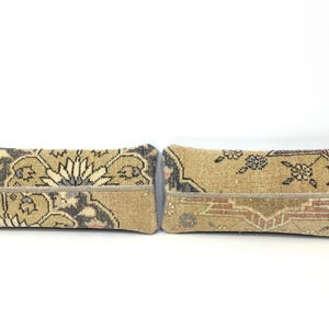 9x21 Inch Boho Lumbar Pillow for Chair, Patchwork Design Lumbar Pillow