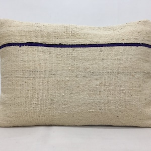 Vintage Wool Kilim Pillow Cover: 16x24 Ethnic Home Decor