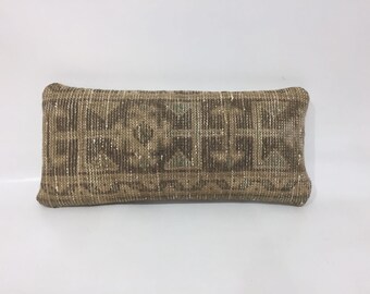 Small Pillow Cover, Armchair Pillow, Muted Pillows 9” x 19” inches