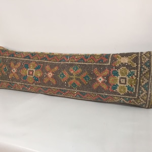 Long Lumbar Pillow Cover, Bedding Pillow Cover, Wool Lumbar Cover, Decorative Pillow Case, 9” X 32” Inches