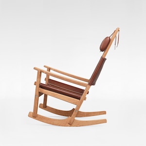 Vintage rocking chair leather seat - Etsy 日本