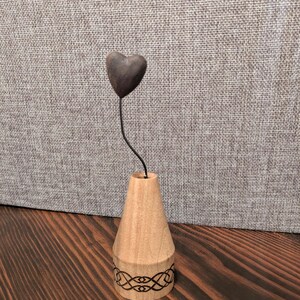 Vase with Wooden Heart