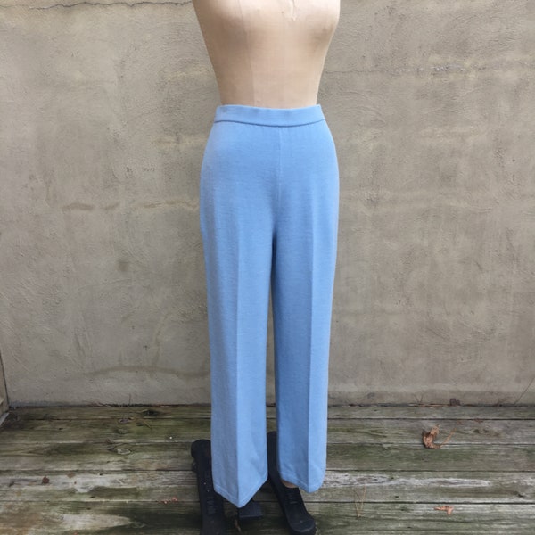 90's Vintage St. John Collection Knit Pants in Light Blue 6