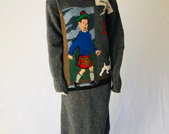 Vintage J.C. De Castelbajac for Iceberg Wool Knit Pullover Dress