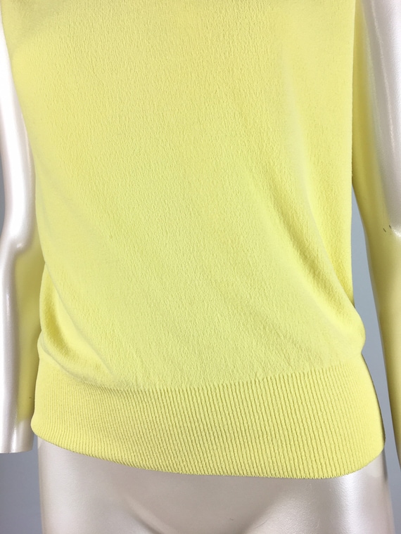 60's Nylon Tank Top in Bold Bright Yellow Vintage… - image 2