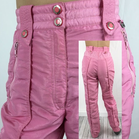 80s VTG Bubblegum Pink Women's Shirred Waist Ski P