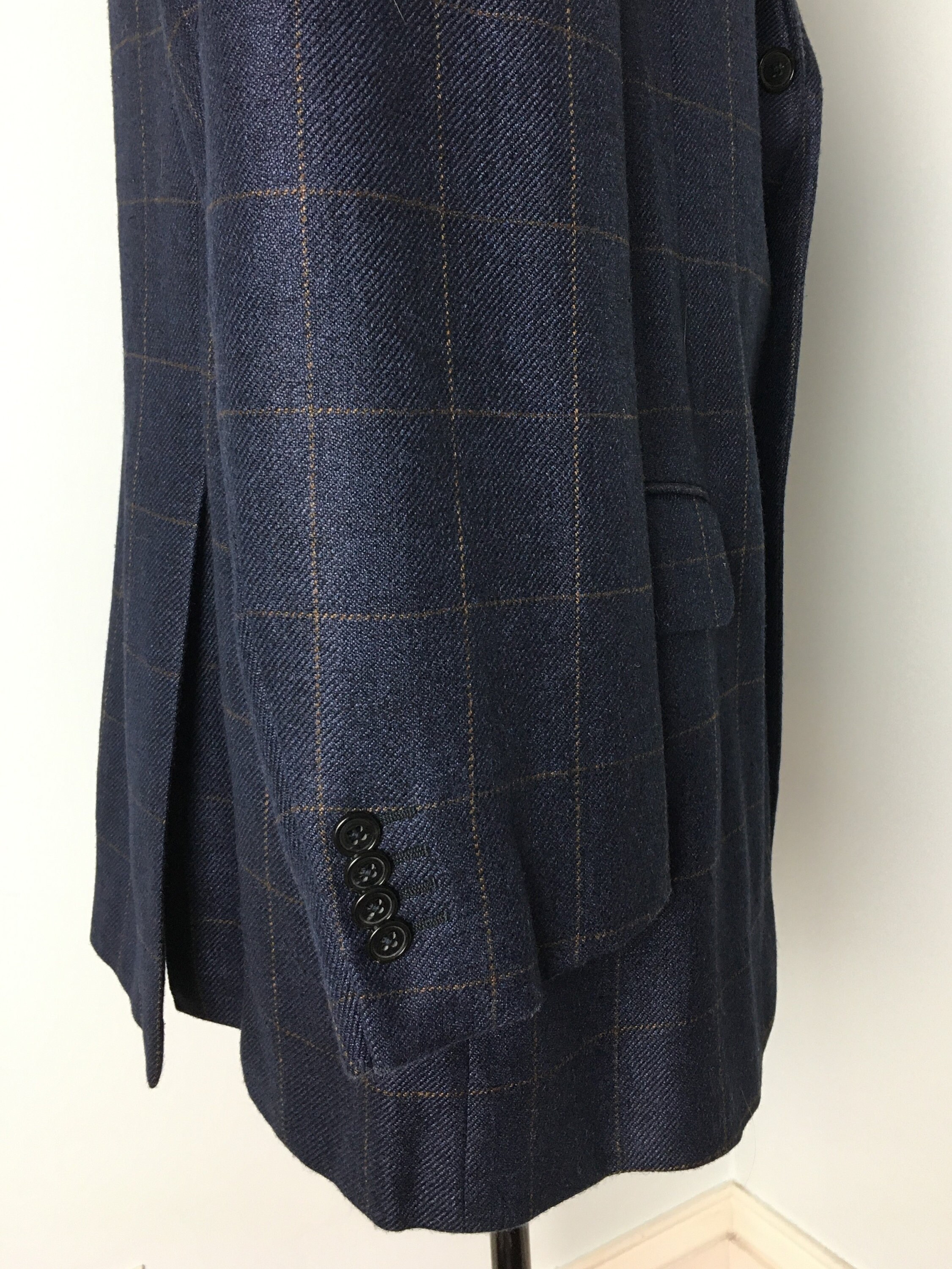 Vintage Ermenegildo Zegna Navy Windowpane Plaid Sport Coat - Etsy