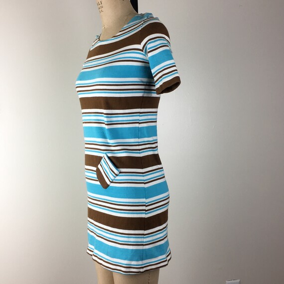 60’s Vintage Sears Jr. Bazaar striped shirt dress - image 4