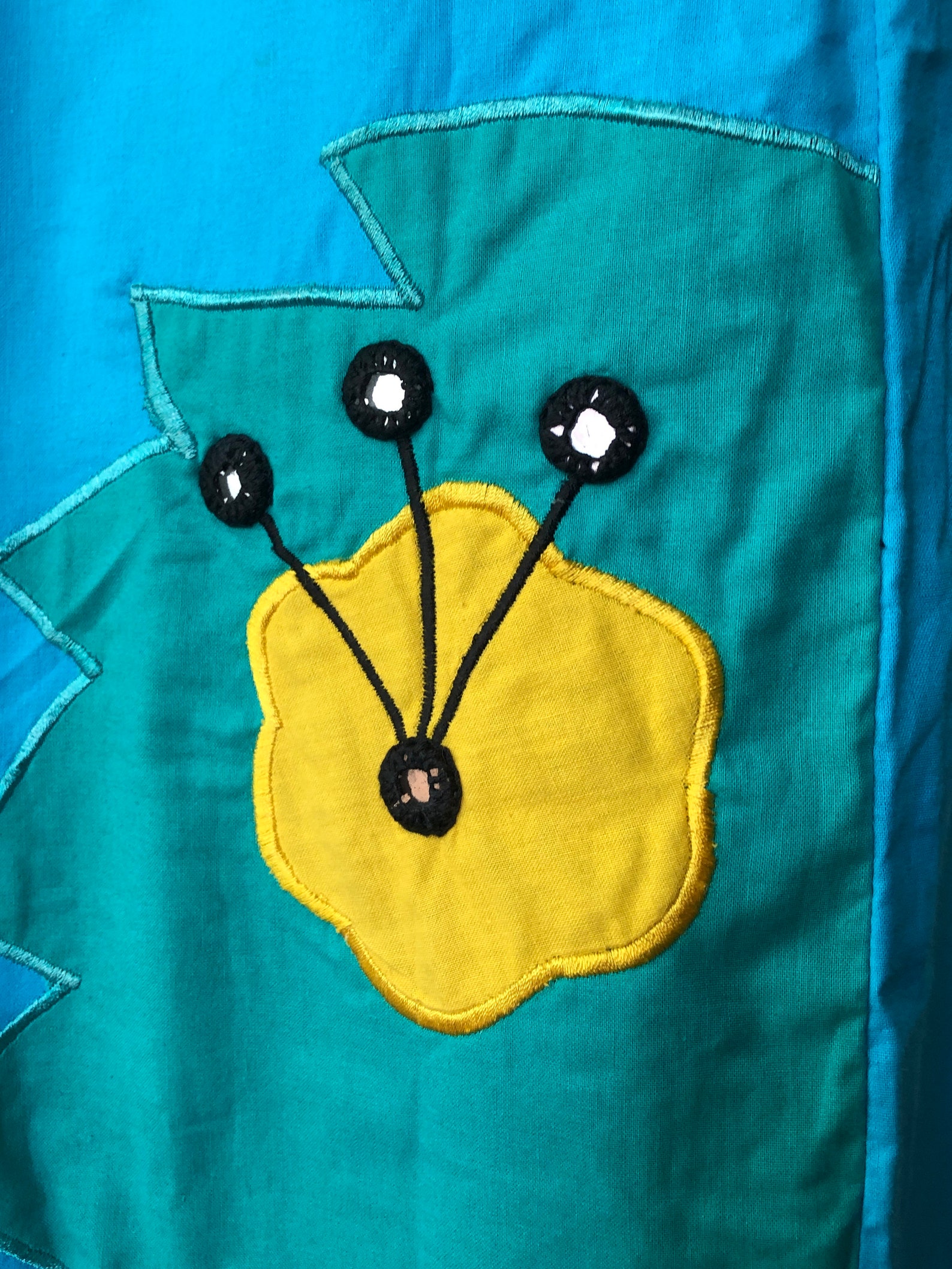 NWT 70s Ramona Rull Sundress Vintage Tent Dress Embroidered Turquoise ...