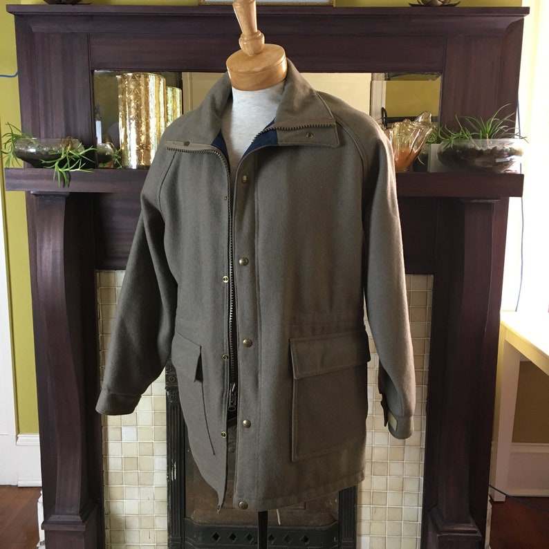 Vintage Woolrich Hunting Wool Coat Jacket With Cinch Waist M - Etsy
