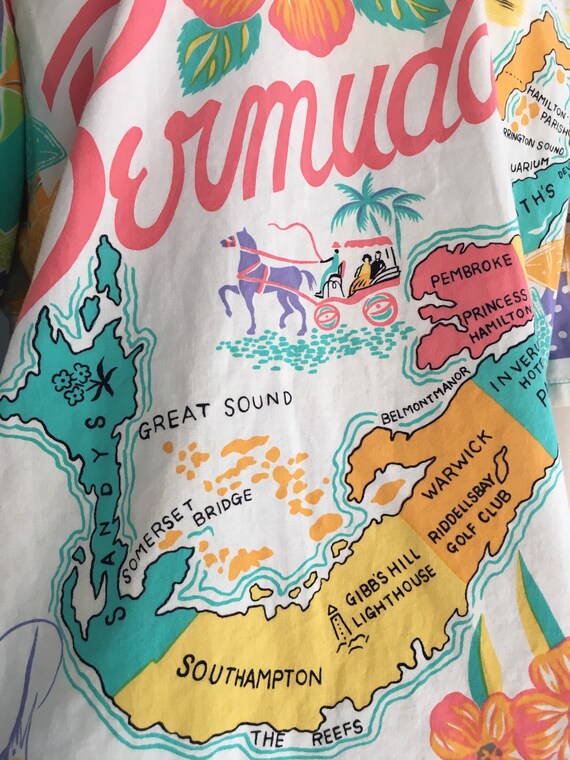 80's Unionbay Tropical Island Print Shirt Vintage… - image 1