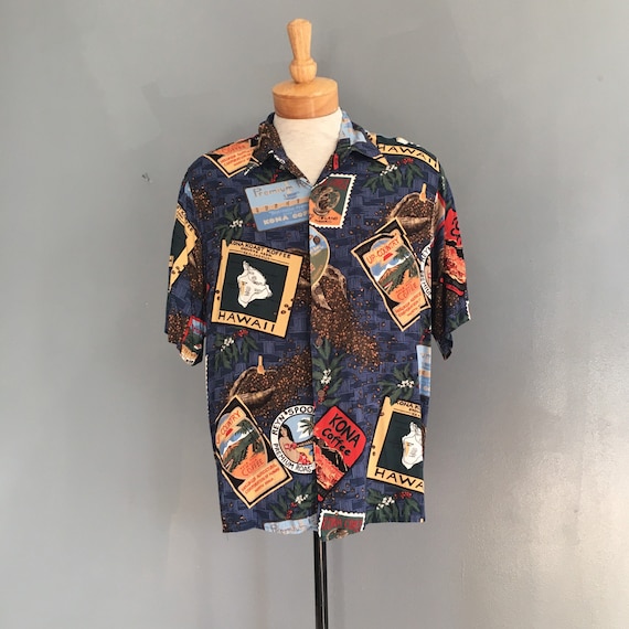Vintage Reyn Spooner Rayon Hawaiian shirt Aloha M… - image 1