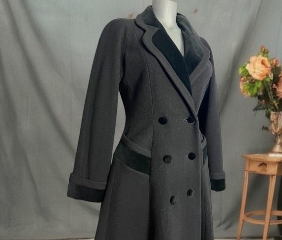 Vintage Laura Ashley Full Length Wool & Velvet Riding Coat - Etsy