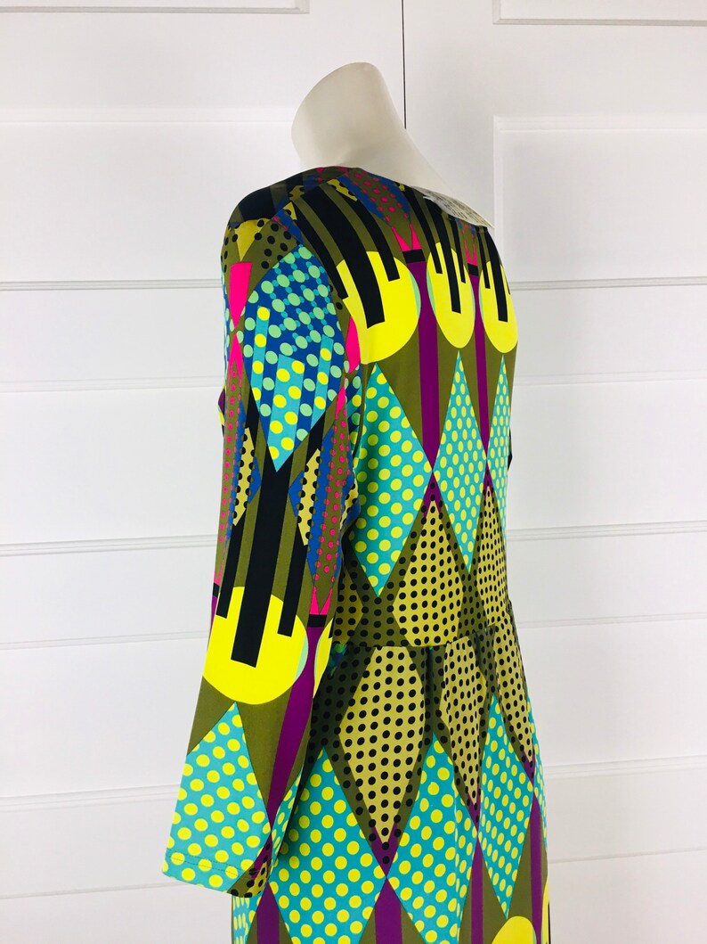 Jupe Crayon Vintage Chacok - Taille 36 (XS) - Laine Maille Années 80 - Bleu - Très Bon état