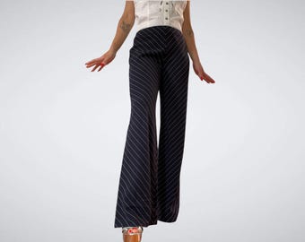 Vintage Low Rise Pinstripe Pants Size Medium 31