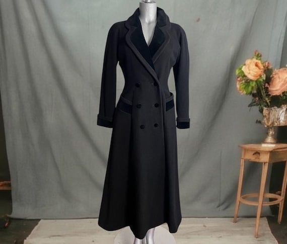 Vintage Laura Ashley Full Length Wool & Velvet Riding Coat - Etsy