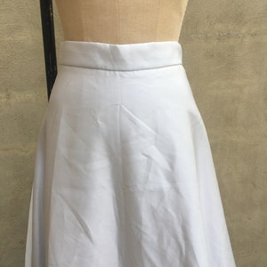 90's Floor Length Satin A-Line Skirt Grey Oyster Shell 5/6 Small image 3