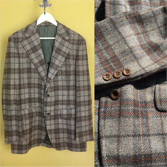70s tartan coat with - Gem