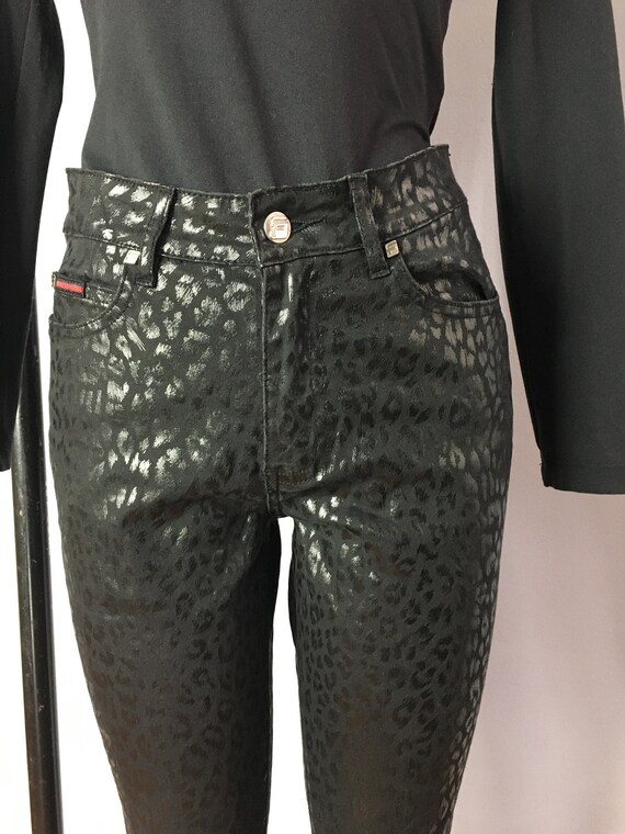 90's Fubu Collection Shiny Animal Print Jeans in B