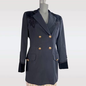 Manteau Double Boutonnage ESCADA En Laine Brun Foncé - Taille DE34 US4 S, Neuf Sans étiquettes