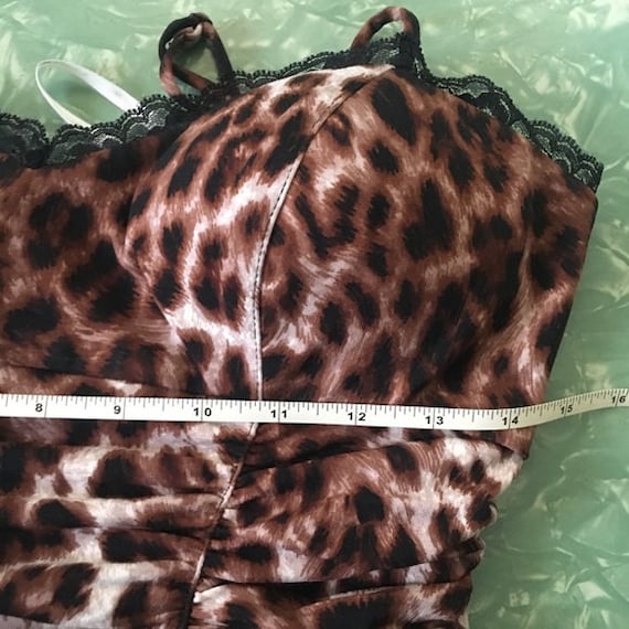 Vintage Leopard Bustier Dress Wiggle Bombshell An… - image 7