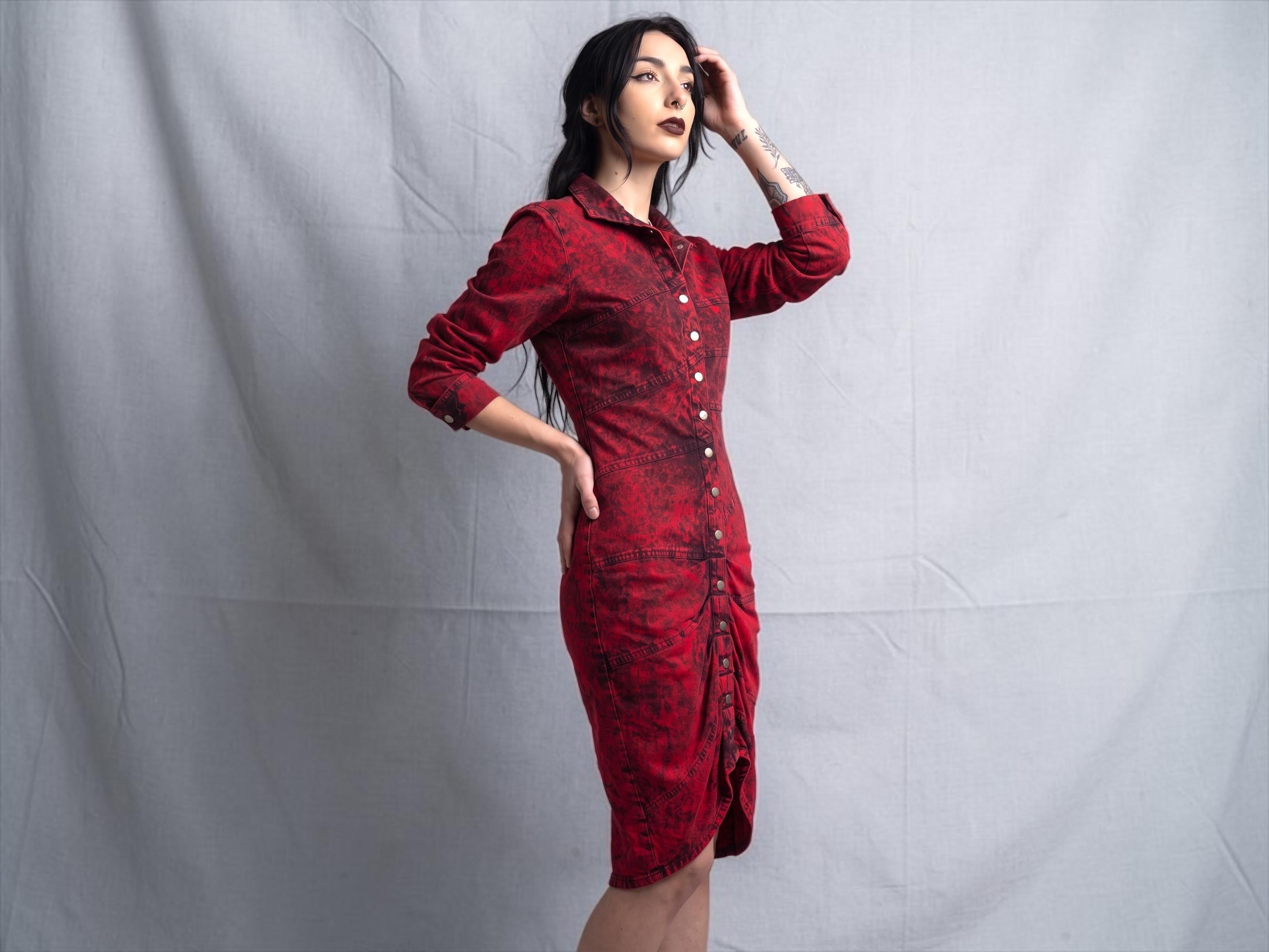 long dresses for women cocktail LaDivine BD7027 Fitted Midi Dress Very suitable for All Christmas Present Colour:Vintage-Mauve Blue Life