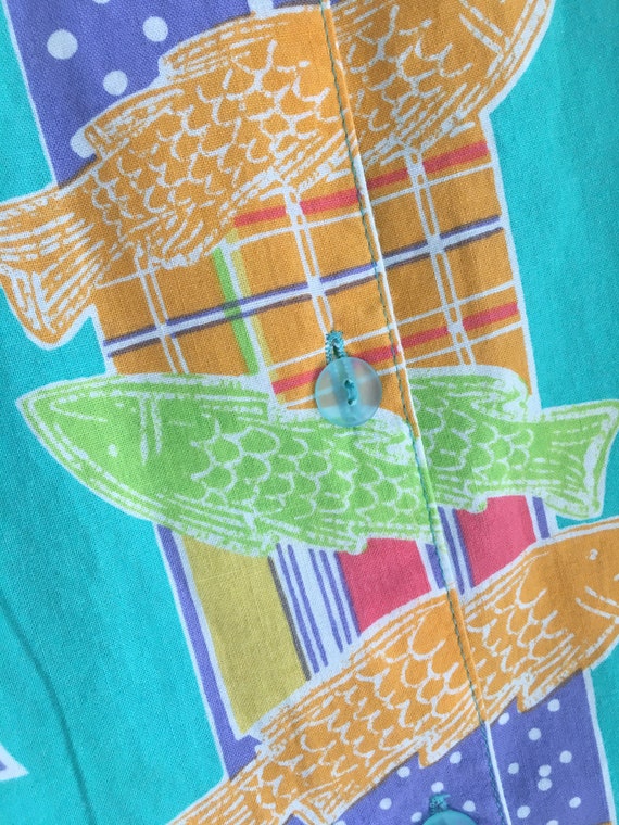 80's Unionbay Tropical Island Print Shirt Vintage… - image 5