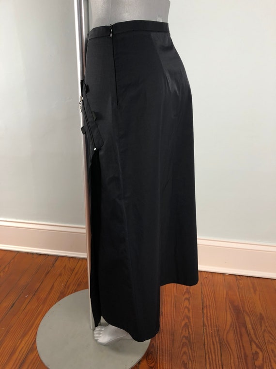 Vintage French Avant Garde Black Asymmetric Skirt… - image 6