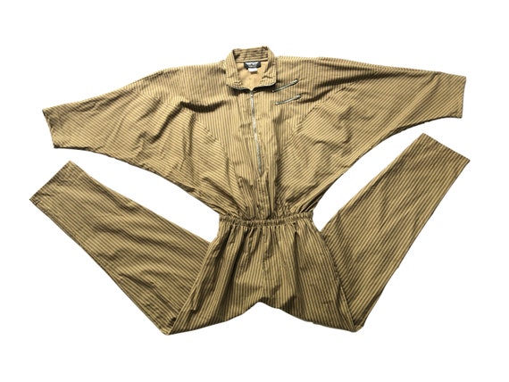 80's PG Collections Striped Khaki Cotton Boilersu… - image 10