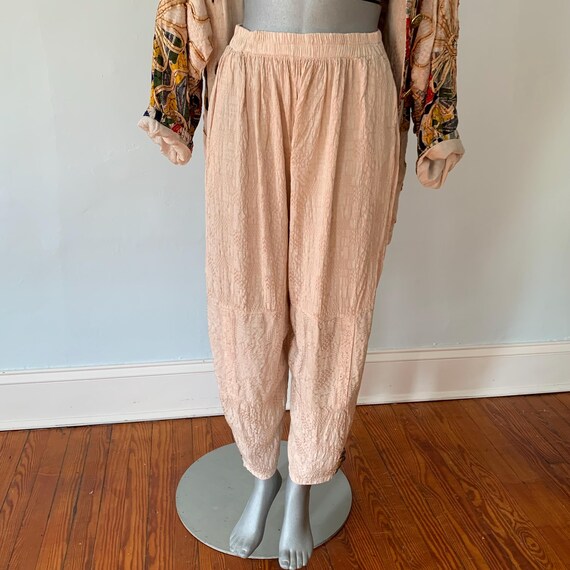 80s Vintage Patchwork Jacket & Pants Set With Art… - image 4