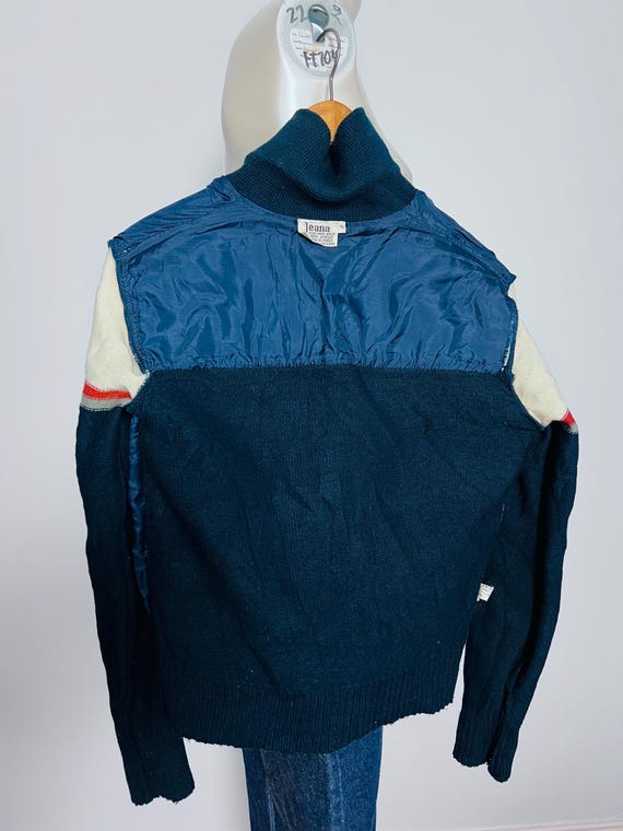 70s Split Suede & Knit Patchwork Jacket Unisex Zi… - image 9