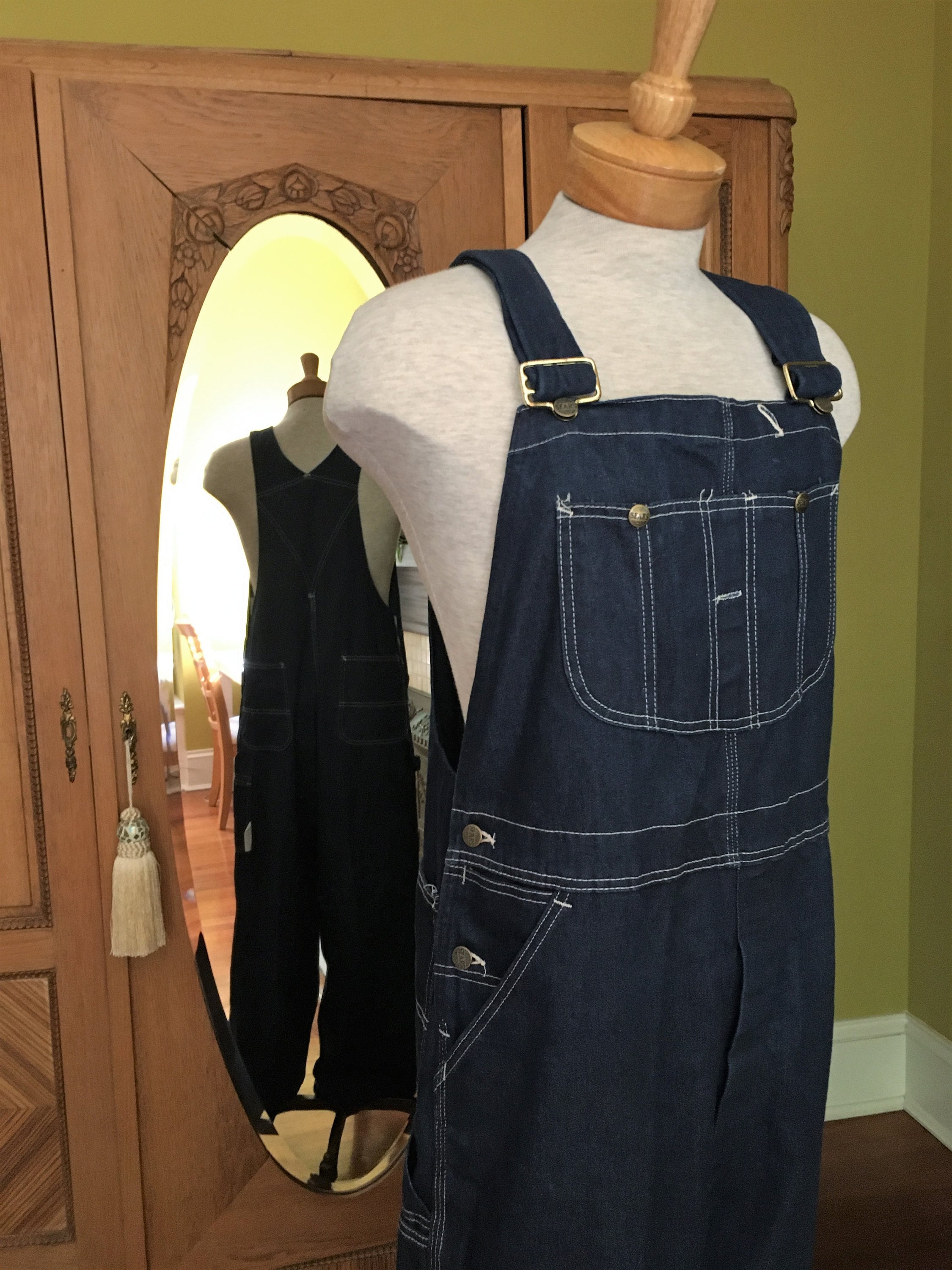 80s Vintage Dark Denim Work Overalls 38 X 32 Sears Roebuck 80s Vintage Dark Denim Work Overalls 38 X 32 Sears Roebuck