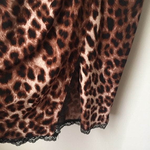 Vintage Leopard Bustier Dress Wiggle Bombshell An… - image 5