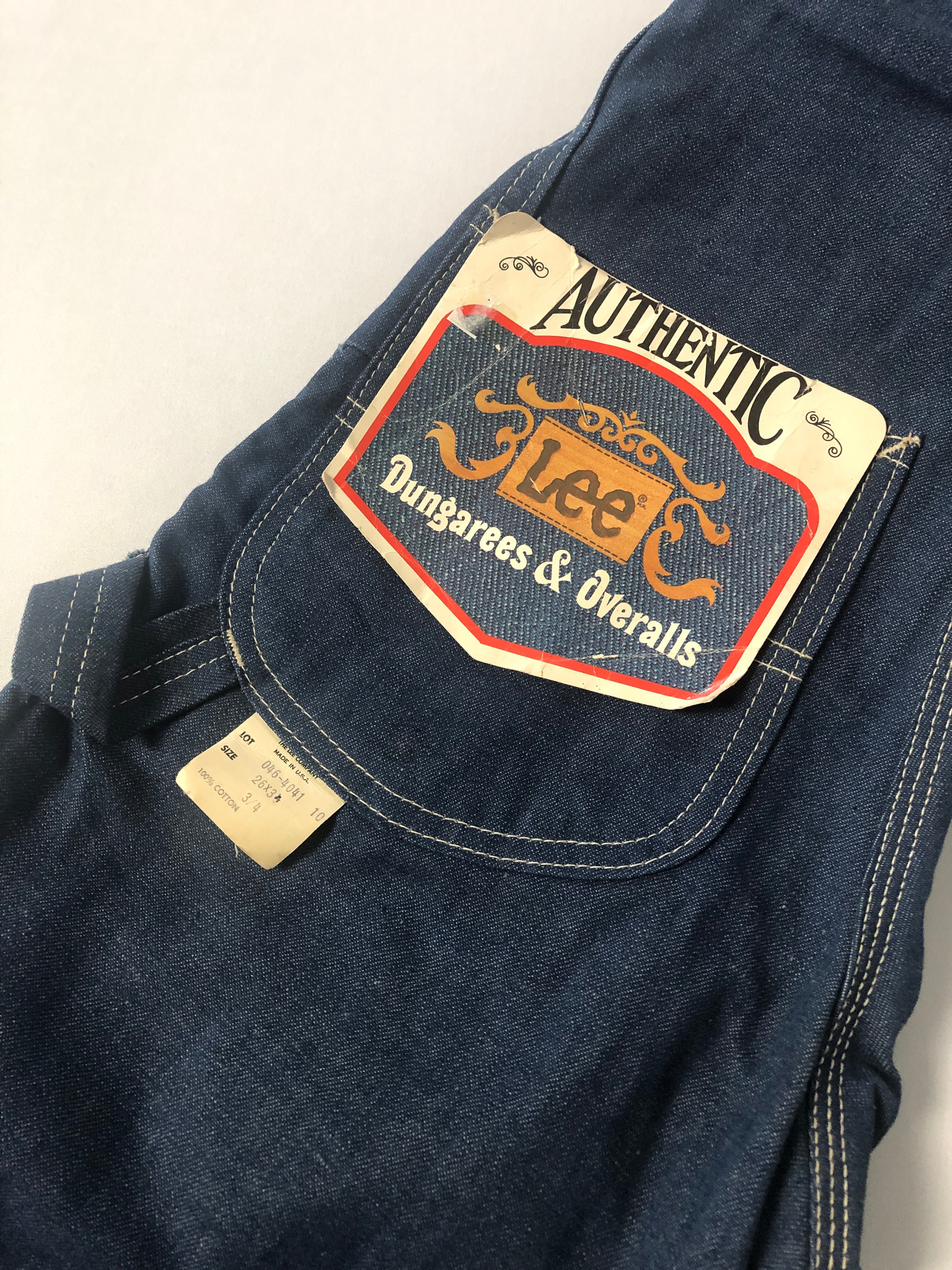 70s Vintage Lee Denim Overalls, Dark Blue Jelt Workwear Union Made