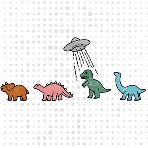 Télécharger le design sublimation Dino UFO | t-shirt amusant avec les dinosaures | t rex extraterrestre mignon | clipart| sale | PNG |