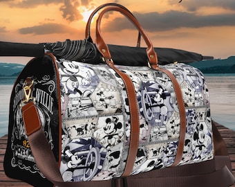 Mickey Gifts for Her • Steamboat Willie • Overnight Bag • Travel Bags • Weekend Bags • Bags and Purses • Crossbody Bags • Collectible Gift