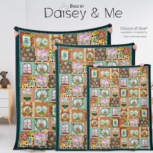 Cute Mouse • Colorful Quilt • Cottage Blanket ∙ Country Mouse ∙ Crossbody Bags for Her ∙ Christmas Mouse Gifts ∙ Cute Gifts for Mom