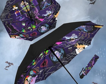 Rain Umbrella ∙ OG • Villain ∙ Evil Queen ∙ Princess Queen ∙ Maleficent ∙ Ursula ∙ Travel Gift for Women ∙ Work Gift for Her ∙ Villain Gifts