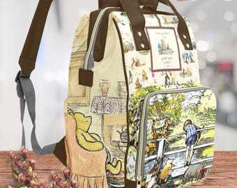 Winnie the Pooh ∙ Backpack ∙ Mom Bags • Insulated Crossbody Bag ∙ Diaper Bag • School Bag • Nursing Bag • Braver Than Quote ∙ Bags and Gifts