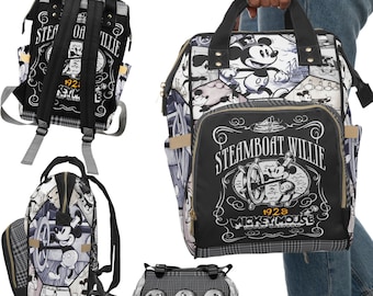 Mickey • Backpack • Mickey Bag • Steamboat Willie • Diaper Bag • Overnight Bag • School Bag • Crossbody Bag • Nursing Bag • Bags and Gifts
