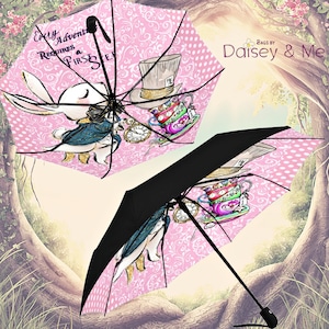 Umbrella ∙ Alice in Wonderland ∙ Alice White Rabbit ∙ Great Gift for Girl ∙ Crossbody Bags for Women ∙ Alice Gift ∙ Mad Hatter Tea Party
