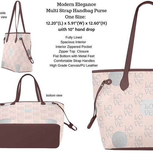 Love Handbag ∙ Vegan Leather Bag ∙ shops Pink Champagne ∙ Wedding Bag ∙ Bride’s Bag ∙ Silver and Gold Bag ∙ Polka Dot Tote ∙ Fashionista Handbag