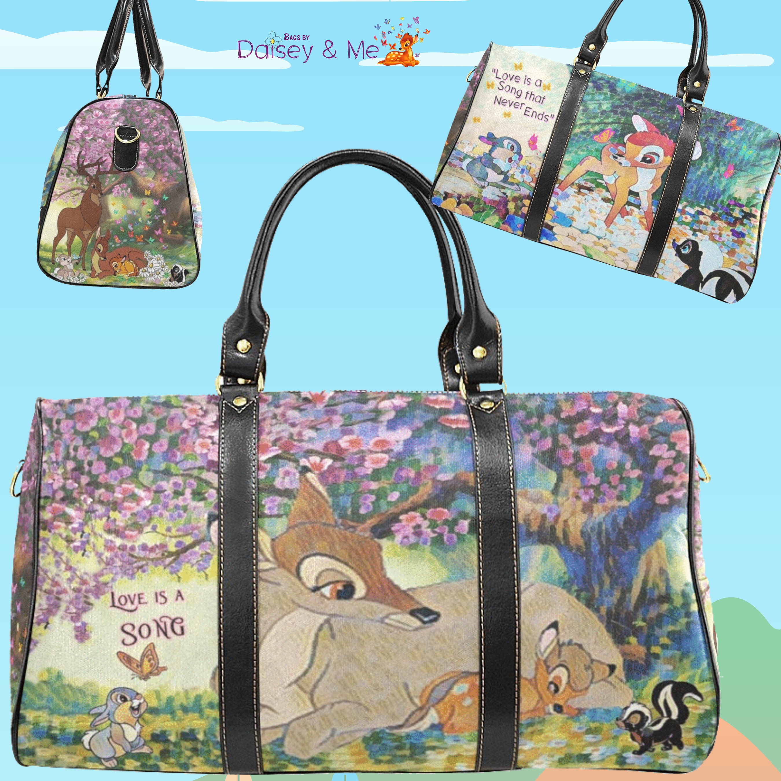 Bambi Bag Overnight Bag Bambi Bags and Gifts Diaper Bag Weekend Bag Travel Bag Gym Bag Bambi Mother Thumper Gifts Etsy UK