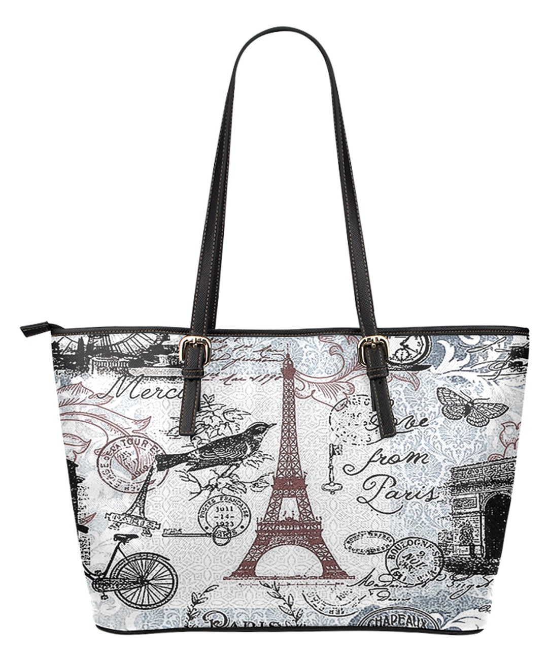 Paris Tote Bag Springtime in Paris Fashionista Bag Vegan - Etsy